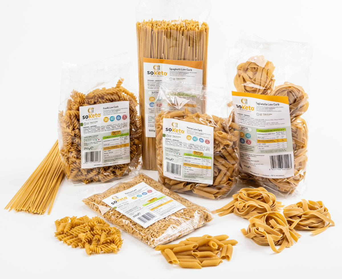 "BOX MIX PASTA" Pasta Low Carb e RISO per Dieta Keto | Proteica | 1% Zuccheri | 36% Proteine-0