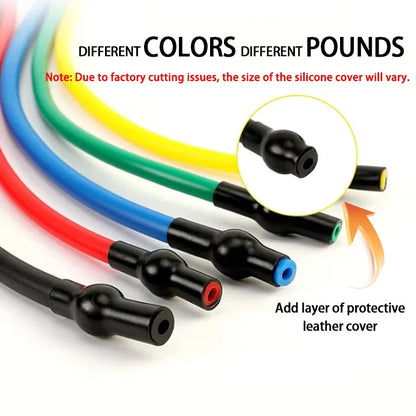 Bandes de résistance avec poignées, bandes d'exercice, bandes d'entraînement avec poignées pour hommes et femmes, équipement de musculation à la maison