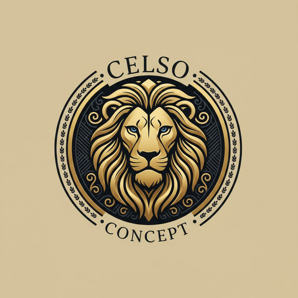 Logo CELSO CONCEPT - Lion élégant